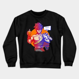 Zagreus enjoying boba Crewneck Sweatshirt